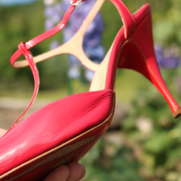 Christian Louboutin | Hot Pink T-Strap Pumps - Picture 8 of 8